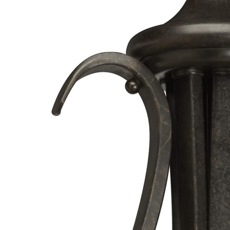 Torino Collection 6-Light Forged Bronze Tea-Stained Glass Transitional Chandelier Light - N/A