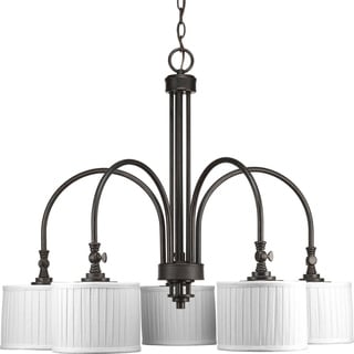 Progress Lighting Clayton 5-Light Brown Farmhouse Chandelier