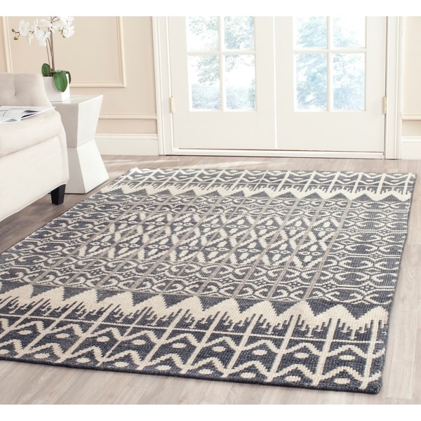 Safavieh Hand-knotted Kenya Charcoal Wool Rug - 9' x 12'