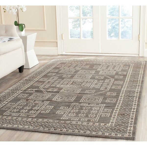 Safavieh Hand-knotted Kenya Grey Wool Rug - 9' x 12'