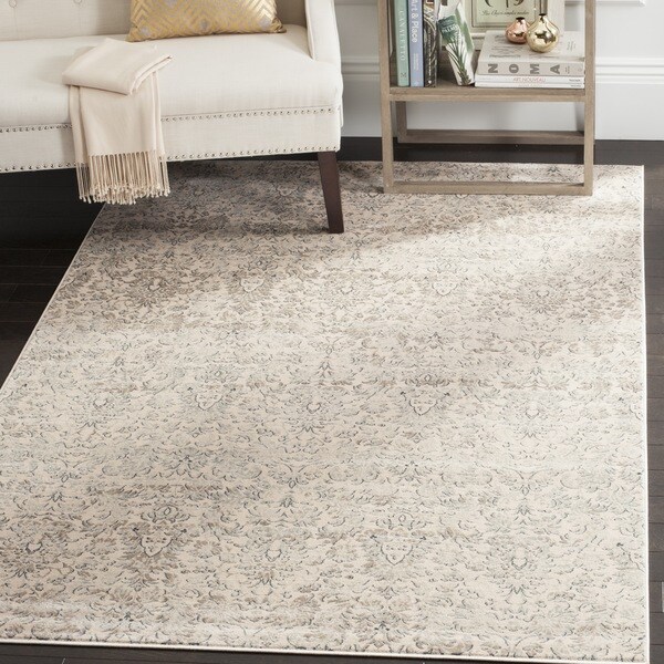 Safavieh Vintage Damask Ivory/ Grey Distressed Rug - 9' x 12'