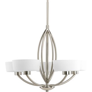 Progress Lighting Calven Collection 5-Light Brushed Nickel Chandelier ...
