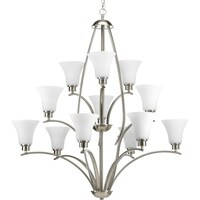 shop progress lighting torino collection 9 light 2 tier brushed
