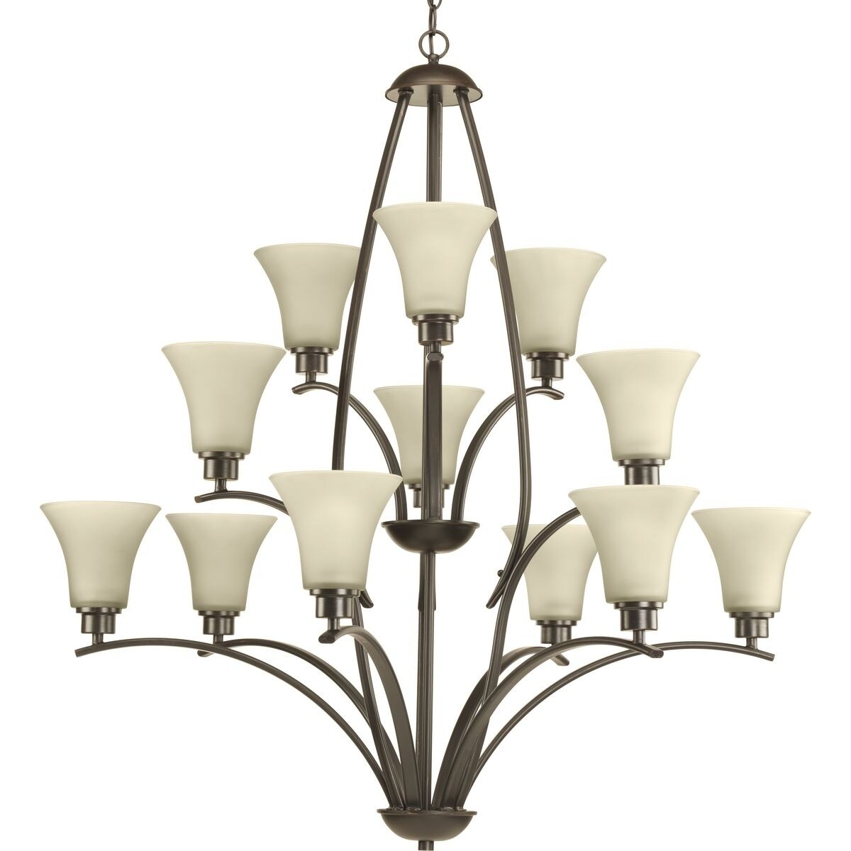Progress Lighting Joy Collection 12-Light 3-Tier Antique Bronze Chandelier Lighting Fixture - N/A (Joy 12-light 3-tier Antique Bronze Chandelier) - Chandeliers For Bedrooms by Overstock.com