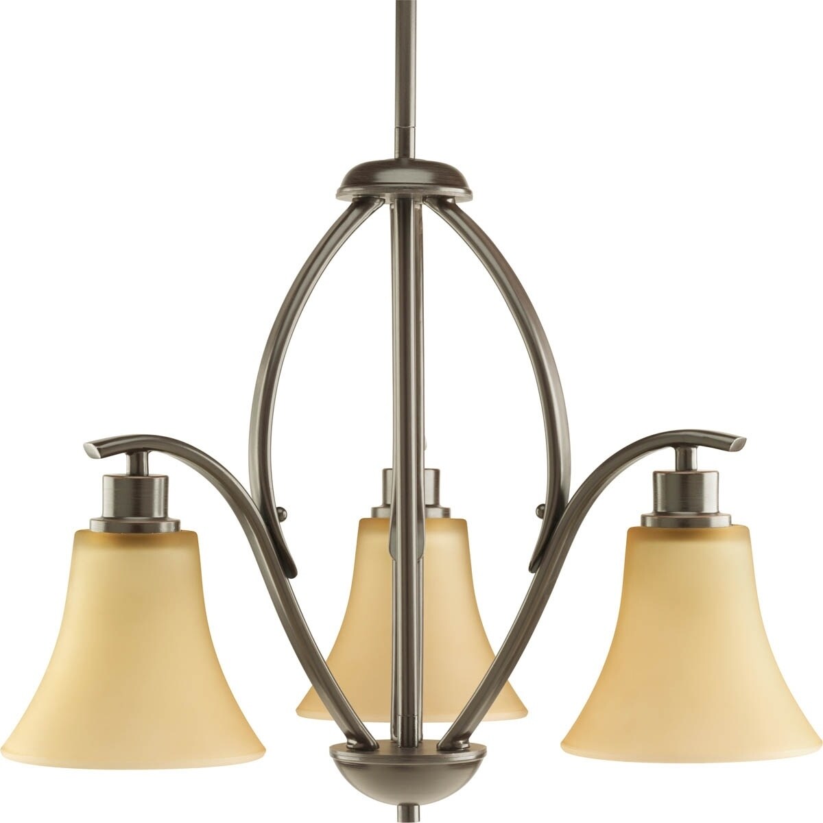 Progress Lighting Joy Collection 3-Light Antique Bronze Chandelier Lighting Fixture - N/A (Joy Collection 3-light Antique Bronze Chandelier) - Chandeliers For Bedrooms by Overstock.com