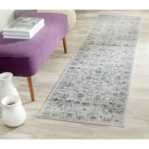 Shop Safavieh Vintage Oriental Grey/ Ivory Distressed Rug 2'2 x 8