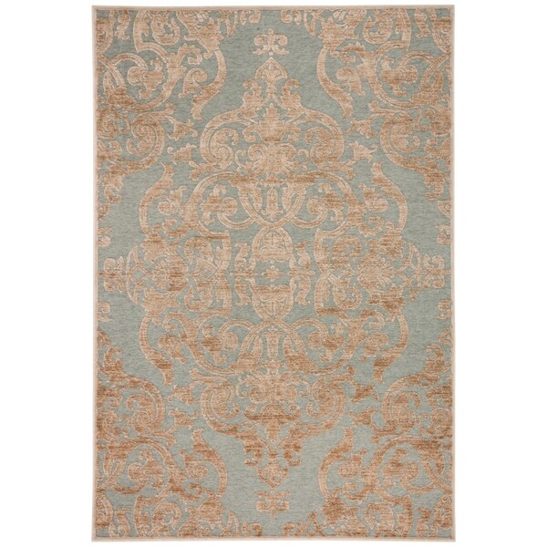 Shop Safavieh Paradise Stone/ Aqua Viscose Rug 5'3" x 7'6" On Sale