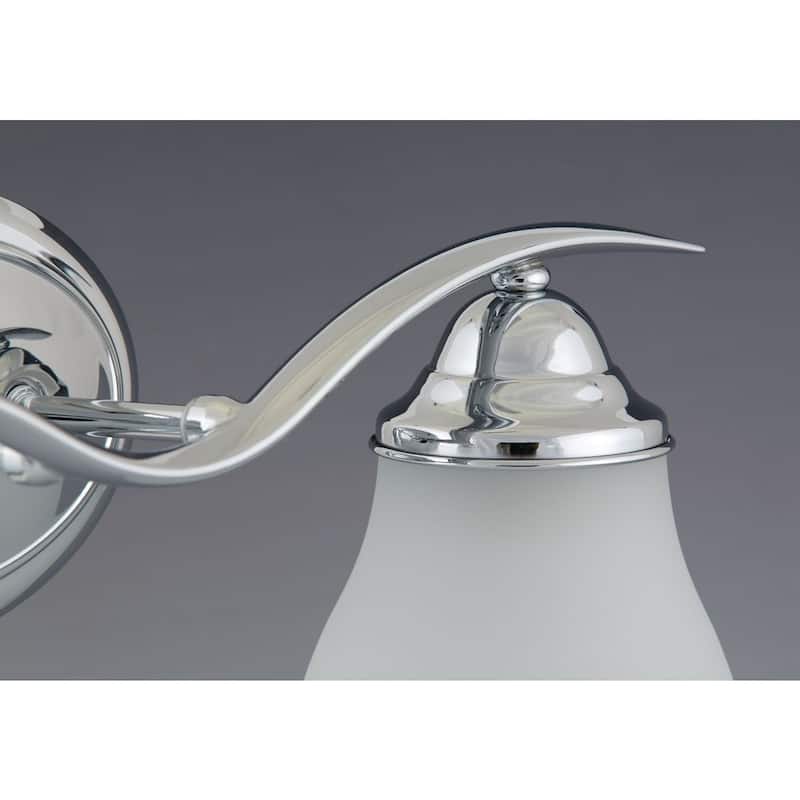 Trinity Collection 3-Light Brushed Nickel Etched Glass Traditional Chandelier Light
