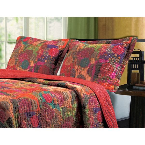 Shop Greenland Home Fashions Jewel Multicolored Cotton Pillow Shams ...