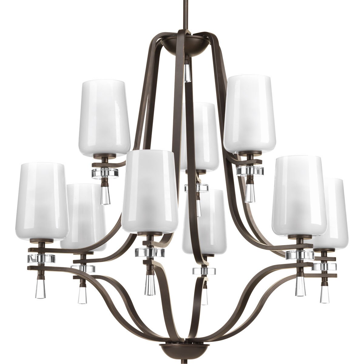 Progress Lighting 9-light, 2-Tier Chandelier Lighting Fixture (9-Lt., 2-Tier Chandelier) - Chandeliers For Bedrooms by Overstock.com
