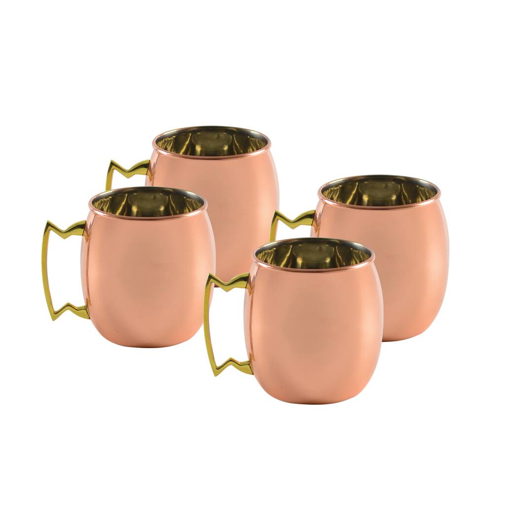 10 Strawberry Street Classic Copper Mug Shooters (Set of 4)