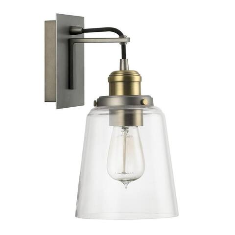Urban 1-light Graphite with Aged Brass Wall Sconce