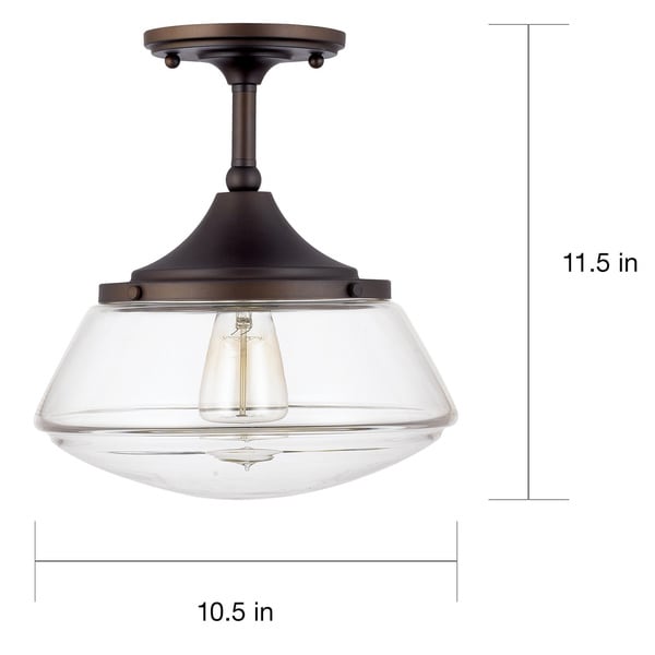 3533BB-134 Burnished Bronze Capital Lighting Semi-Flush 1 Light Semi-Flush 