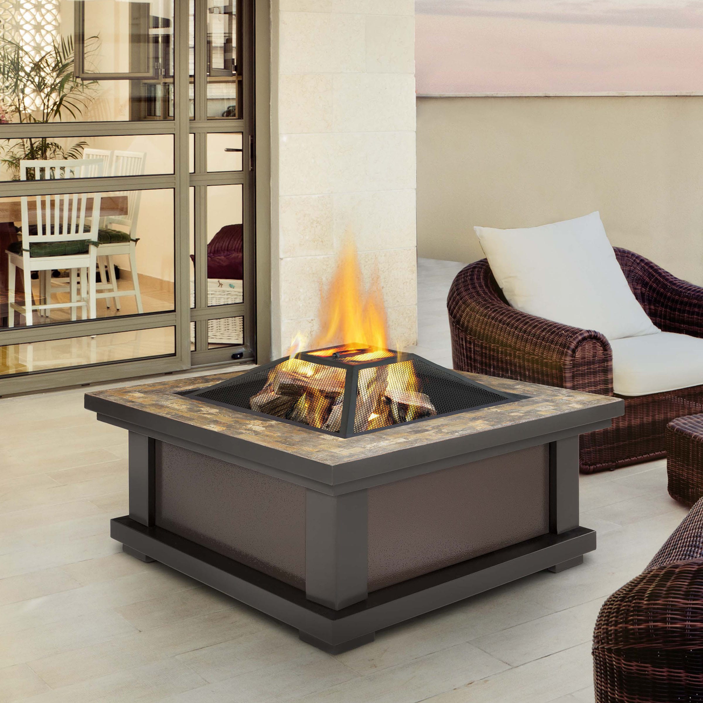 Shop Real Flame Alderwood Outdoor Fire Pit Free Shipping Today