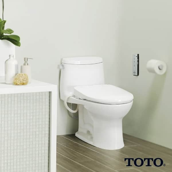 Toto Washlet S350e Electronic Bidet Toilet Seat With Auto Open And Close And Ewater Cleansing Round Cotton White Sw5 01 Overstock