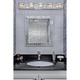 preview thumbnail 3 of 4, Bangle Crystal Cube and Polished Chrome 5-light Bath Vanity