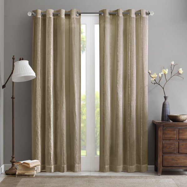 Shop Madison Park Renee Fuzzy Sheer Curtain Panel  Free Shipping On Orders Over $45  Overstock 