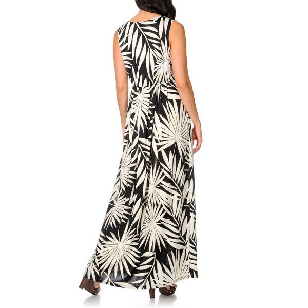 white tropical maxi dress