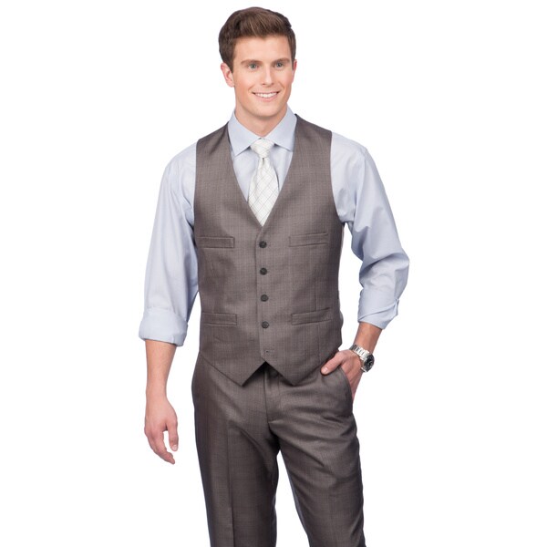 Shop Cole Crème Label Men's Slim Fit Grey Suit Separates Vest