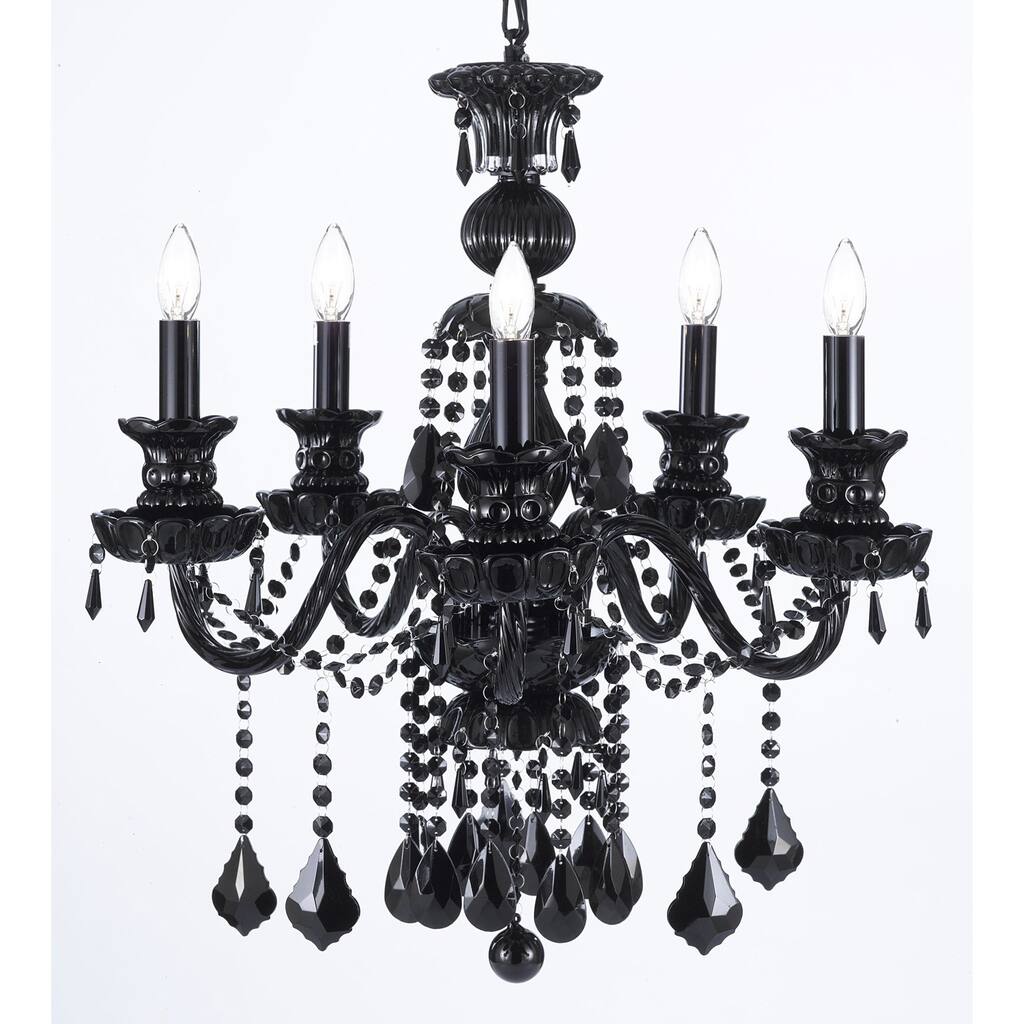 Gallery Royal Black Crystal 5-light Chandelier