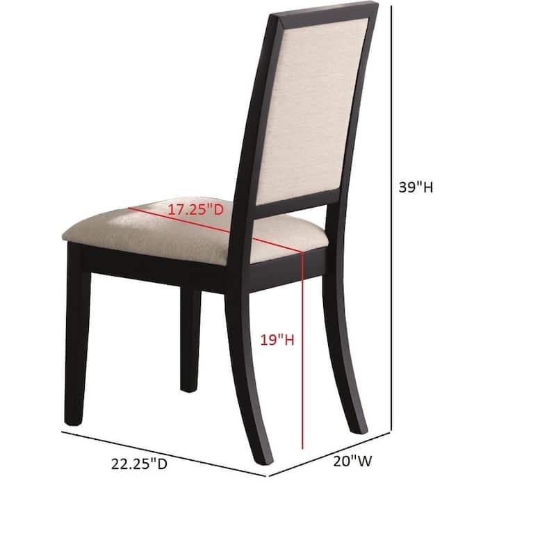 Coaster Furniture Louise Black and Cream Upholstered Side Chairs (Set of 2)