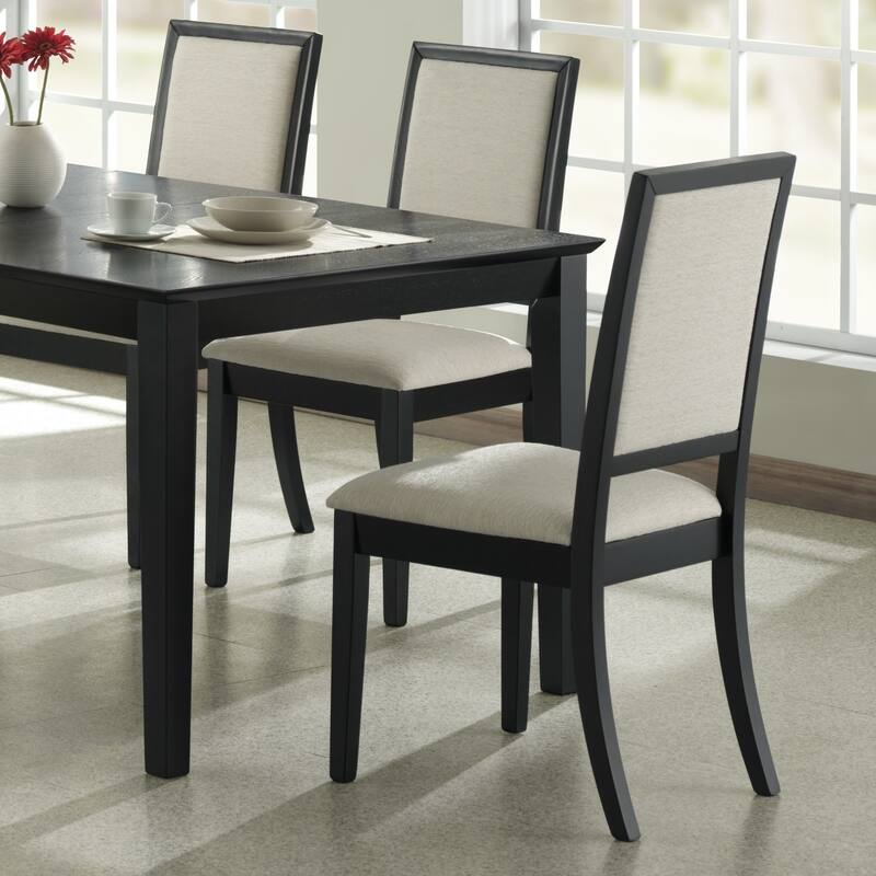 Coaster Furniture Louise Black and Cream Upholstered Side Chairs (Set of 2)