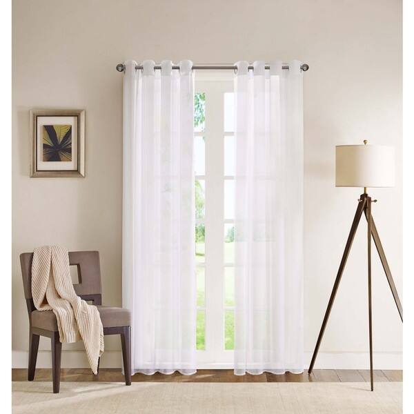 Shop Madison Park Clarion White Sheer Flame Retardant Grommet