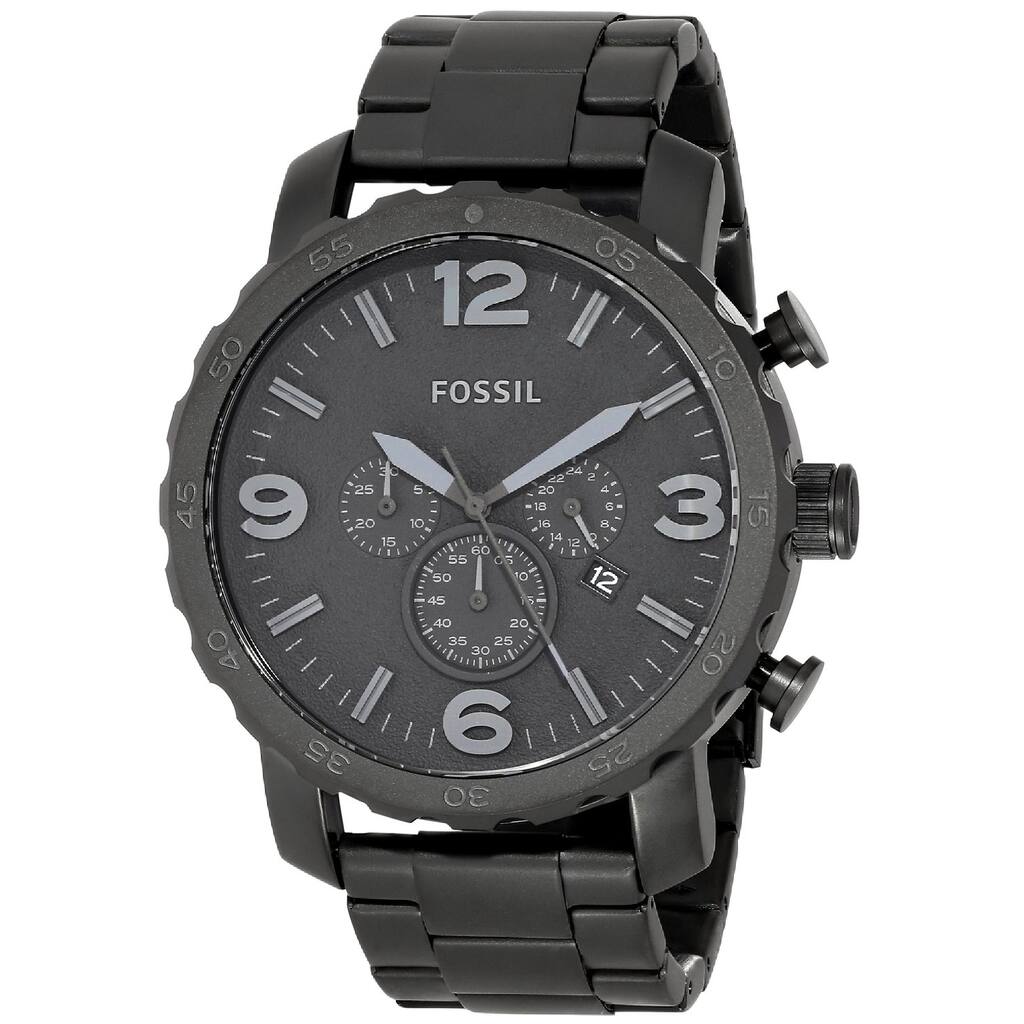 Fossil Men's JR1401 Nate Black Stainless Steel Watch