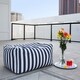 Leon Outdoor Patio Bean Bag Ottoman - Thumbnail 1