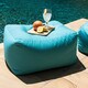 Leon Outdoor Patio Bean Bag Ottoman - Thumbnail 3