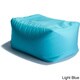 Leon Outdoor Patio Bean Bag Ottoman - Thumbnail 2
