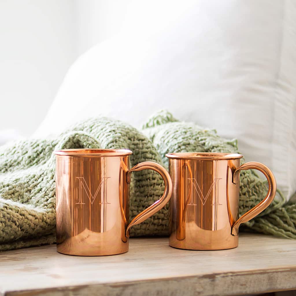 Personalized Moscow Mule Copper Mug with Polishing Cloth