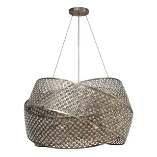 Miami Beach 8-light Crystal Ring Chandelier (Antique Brass) - Chandeliers For Bedrooms by Overstock.com
