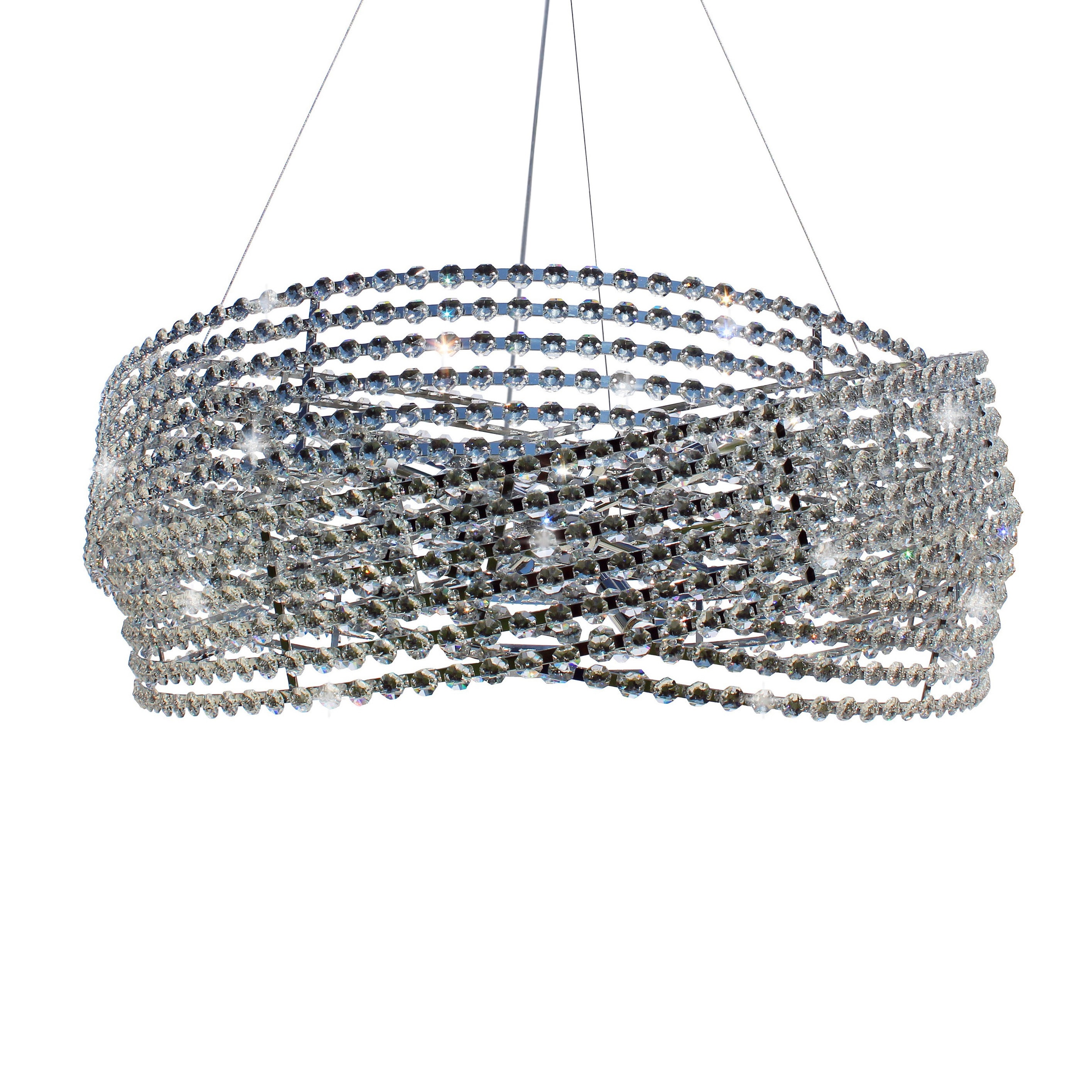 Diamante 6-light Chrome 3-ring Crystal Chandelier (Medium) - Chandeliers For Bedrooms by Overstock.com