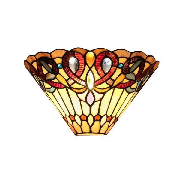 slide 2 of 2, Tiffany Style Mission Design 1-light Wall Sconce