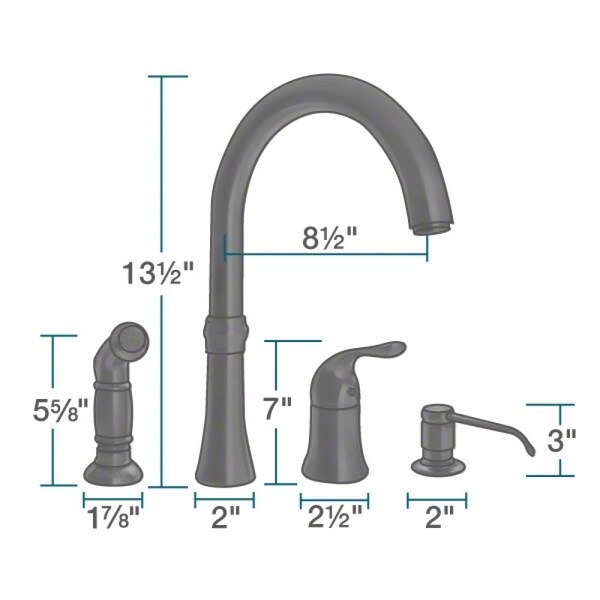 Sir Faucet 4-hole Widespread Kitchen Faucet - On Sale - Overstock - 9371913