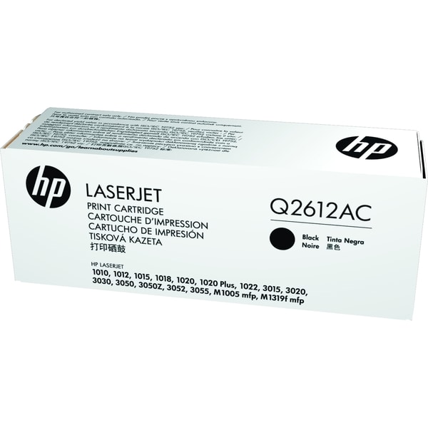 Shop HP Q2612AC Black Contract Original LaserJet Toner Cartridge Free
