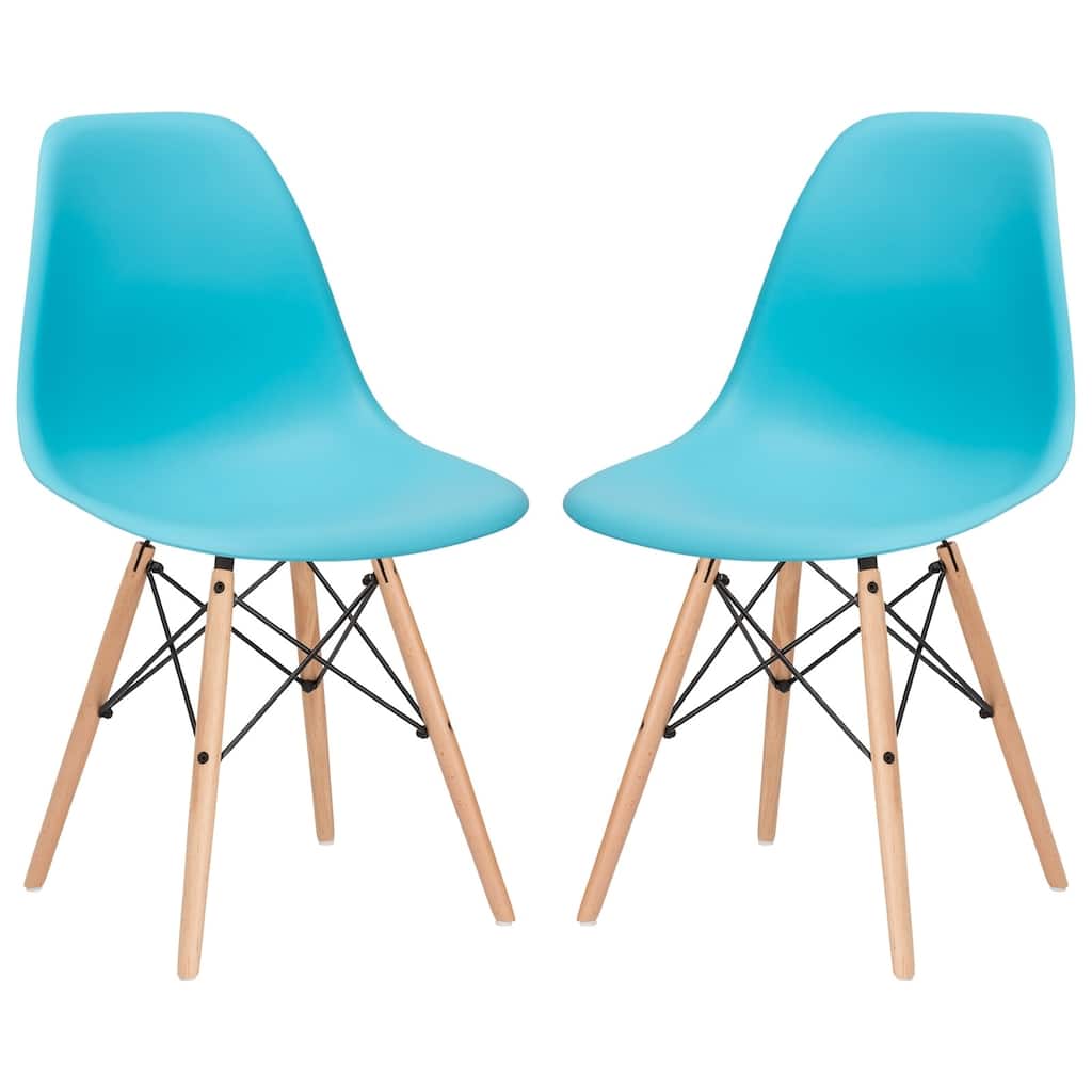 Poly and Bark Vortex Dining Chair Natural Wood Leg (Set of 2)