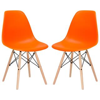 Orange Metal Kitchen Dining Room Chairs Online At Poly And Bark Vortex Dining Chair Natural Wood Leg Set Of 2