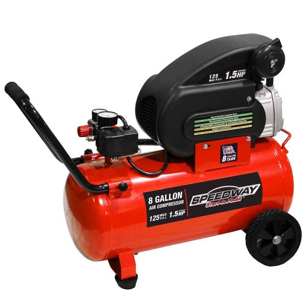 Speedway 8-gallon Air Compressor - Red