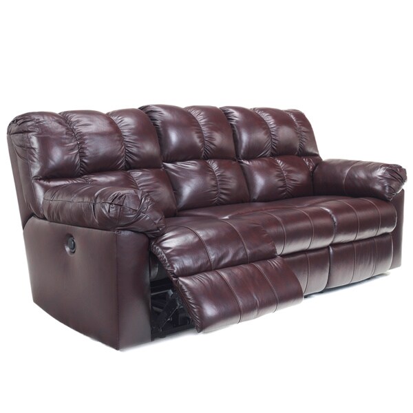 Signature Designs By Ashley Kennard Burgundy Leather Signature Designs By Ashley Kennard Burgundy Leather Reclining Sofa