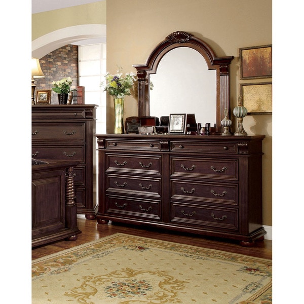 Shop Furniture of America Angelica English Style Brown Cherry 2Piece