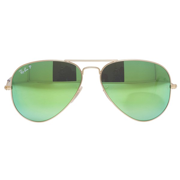 Shop Ray Ban Aviator Rb3025 Unisex Gold Frame Green Flash Polarized Lens Sunglasses Free 
