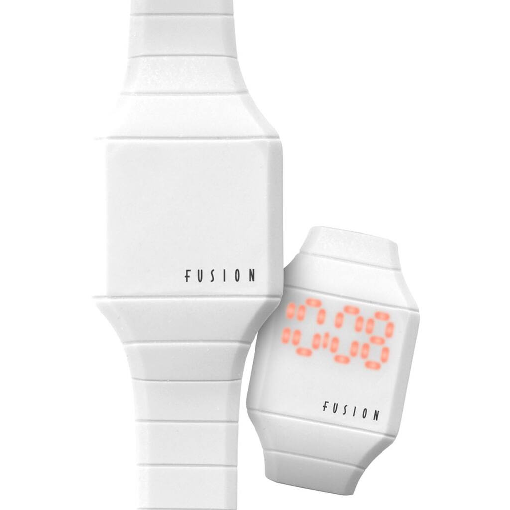 Dakota Fusion Mini 'White Hidden Touch' Digital LED Watch