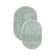 Miranda Haus Cotton Non-slip Oval 2-piece Bath Rug Set - Sage