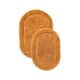 Miranda Haus Cotton Non-slip Oval 2-piece Bath Rug Set - Rust