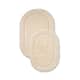 Miranda Haus Cotton Non-slip Oval 2-piece Bath Rug Set - Ivory