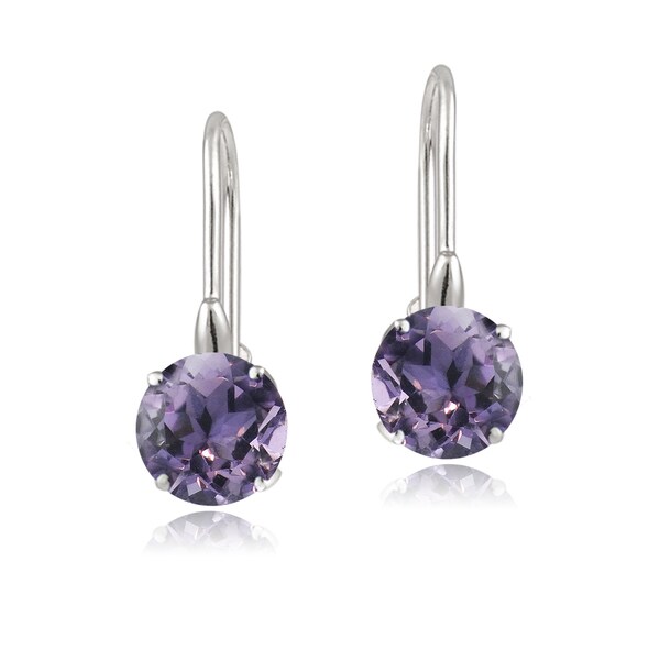 Glitzy Rocks Sterling Silver Round Gemstone Or Cubic Zirconia Glitzy Rocks Sterling Silver Round Gemstone Or Cubic Zirconia Birthstone Earrings