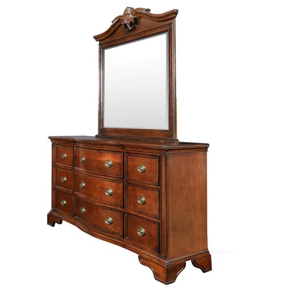 Shop Furniture Of America Ambrosio Dark Cherry 2 Piece Dresser And