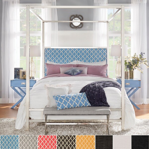 Solivita Full-size Canopy Chrome Metal Poster Bed by iNSPIRE Q Bold